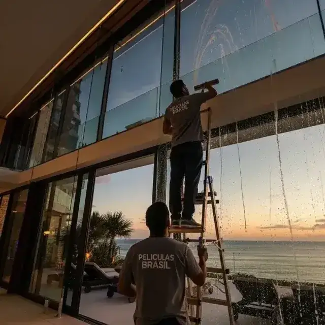 Profissional aplicando película em João Pessoa - Películas Brasil